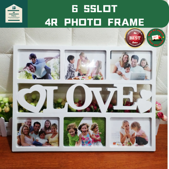 6 Slot Photo Frame Love Family Photo Frame Creative Wall Hanging Photo