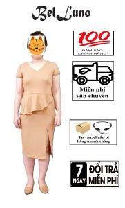 VÁY ĐẦM TRUNG NIÊN TẶNG MẸ VÁY ĐẦM PEPLUM CHẤT XLEO CAO CẤP (COTTON TỰ NHIÊN) THOÁNG MÁT CHO MẸ DỰ TIỆC SANG TRỌNG. VÁY ĐẦM BIGSIZE MÃ BLD06-191