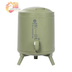 Bình nước nhiệt Việt Nhật Hokori 10L có vòi tiện dụng kèm quai xách bình giữ nhiệt nóng lạnh dung tích lớn cho gia đình và du lịch