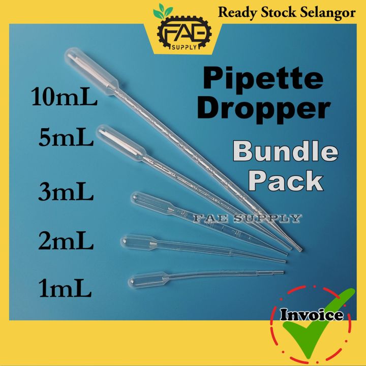 Bundle Plastic Pipette transfer liquid Disposable Graduated Pipette Dropper 1 2 3 5 10mL 100pcs
