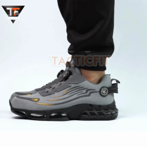 รองเท้าเซฟตี้รุ่น STORM Twist Lock บิด ล็อค พื้นยางกันลื่น ไม่ต้องผูกเชือกหัวเหล็กหน้า ไม่กัดเท้า