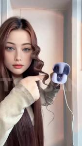 36mm Curling Iron Hair Crimper Waver - ROVY W Waves Curling Wand Ionic Deep Waver Hair Curler Tool with Ceramic 3 Barrel for Women Dual Voltage Anti-Scald Easy to Use 1.42 Inch