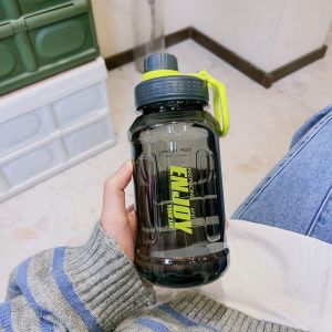 NEXTYOO with Scale Sport Drink Bottle Leakproof 600ml Water Bottle Portable with Lifting Ring Tea Coffee Cup for Student Kids