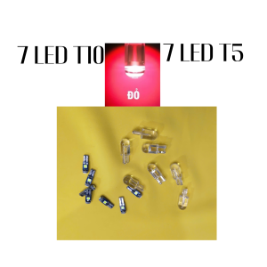 [VG313] Combo 14 LED  xe máy : 7 LED T5 +7 LED T10 gắn xe máy nhiều màu sắc