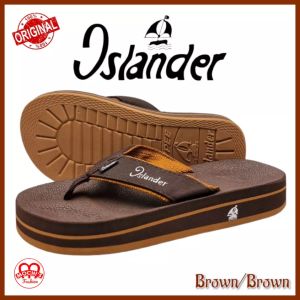 Islander Brown/Brown Mens non-slip rubber soles 100% Authentic and Original colored slippers (Makapal)