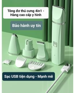 Tông Đơ Cắt Lông Chó Mèo Đa Năng 4 tron 1