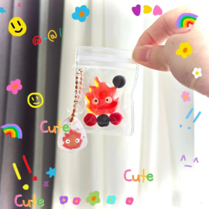 Casifa Blue Flames Pinch Toy Stress Ball Howls Moving Castle Little Red Fire-Demon of Fire Prank Toy New Decompression Toy Fidget Toys