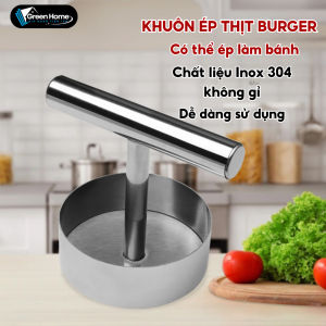 Khuôn Burger Inox 304 Cho Bánh Ép Tự Làm Dễ Dàng Dùng Với Thịt Bò Thịt Heo - XTN04