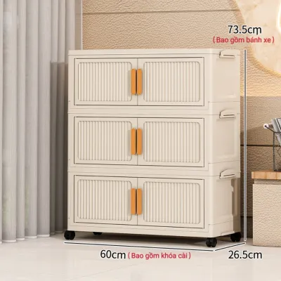 Tủ đựng quần áo gấp gọn 40/50/60/70CM tủ nhựa đựng quần áo Thể Xếp tủ đựng đồ không cần lắp đặt tủ nhựa gấp