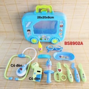 [Hoả Tốc] Hộp Vali Xe Đẩy Đồ Chơi Bác Sĩ Màu Xanh Dành Cho Bé BS8902A -🚀🚀🚀