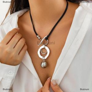 [COD] Biubiuni Bohemian hợp kim dân tộc vòng mặt dây chuyền vòng cổ cho phụ nữ cổ điển da dây bãi biển Đảng trang sức phụ kiện Quà Tặng