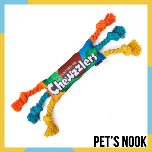 Rainbow Chewzzler Plushee & Rope Chew Toy by DogLemi