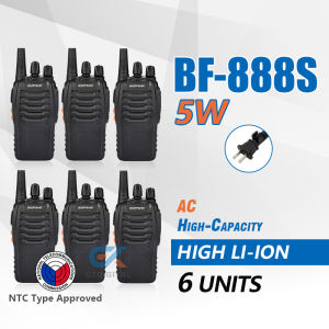 Baofeng BF-888S Type-C Two-Way Radio 6 units Handheld Walkie Talkie UHF Radio Phone Long Range FM Radio NTC Type Approved