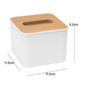 Feelife Tissue Box Table Napkin Rings Tissue Case Living Room Coffee Table Towel Dispenser Paper Storage Holder Container for Home Car
