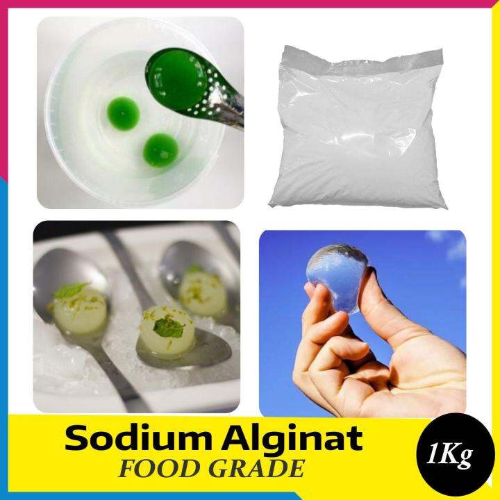 Garam Sodium Alginate Spherifikasi Pembentuk Gel Pelembut Pengembang