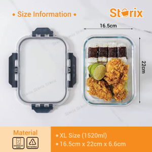 Storix Superb Quality Food Storage & Container Dishwasher Safe with Airtight Lids for Lunch Kitchen Leak-Proof