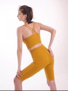 กางเกงเต้นรำผู้หญิงกางเกงโยคะ Lulu2024ลายนู้ดพรมแดนแนวยุโรปและอเมริกาแห้งเร็วระบายอากาศได้ดีกางเกงกีฬาขาสั้น