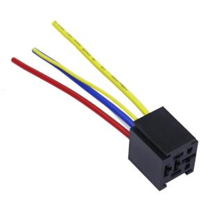 Reliable 80A Relays Socket Wiring Harness for Vehicle Electrical System with Clear Identification Mark Easy Installation