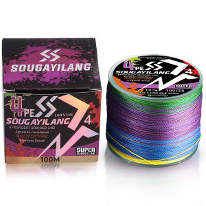 Sougayilangสาย peเอ็นตกปลา100mเอ็นโหลดตกปลา18-66LBสายpe x4สายช็อคลีดสายพีอีเหนียวๆสำหรับน้ำเค็มและน้ำจืด