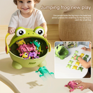 Parentchild Interactive Jumping Frog Toys Color Cognitive Frog Kindergarten Storage Jumping Frog