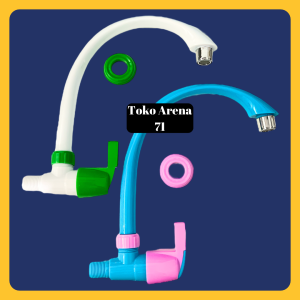 Keran Kran angsa keran kran air bak cuci piring Plastik PVC 1/2” 1/2 Inch
