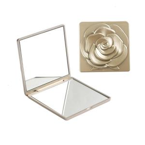 Travel Makeup Mirror Featuring Double Sided Reflection And Space Saving Foldable Mechanism