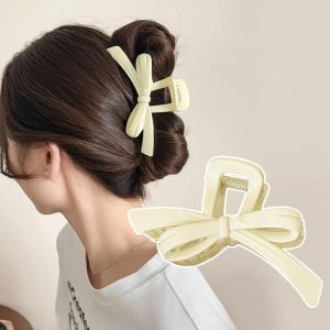 Fashion Bow Large Hair Claws Hairpins Korean for Women Acrylic Hair Clips Ponytail Hair Accessories
