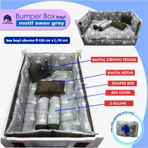 promo.. !!  Bumper box bayi set / Pengaman ranjang  bayi  Bedrail