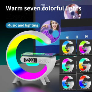G63 Speaker Smart Station Wireless Charger Bluetooth RGB Desk Lamp Charging LED Atmosphere Light Bluetooth Speaker