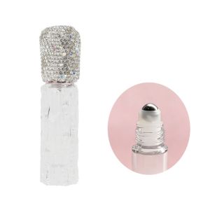 OMQAIO Trống rỗng Lọ nước hoa đính đá 10ML Sáng tạo Bình khuếch tán tinh dầu đính đá Tinh tế Có thể đổ đầy lại Chai tinh dầu Dụng Cụ Phân Phối Nước Hoa