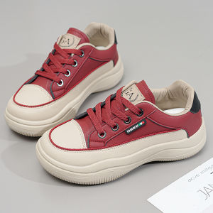 H Thick Bottom Increasing Board Women Shoes Breathable White Casual Sports Shoes