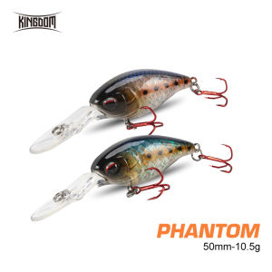 1 piece of Kingdom King hard plastic fishing bait 50mm/10.5g long throw stable floating and slow sinking micro bait with two sharp hooks suitable for freshwater and seawater