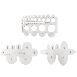 Multifunctional Scale Tool Clear Markings Stainless Steel Round Hole Belt Measurement Instrument For Tailor Belt Making