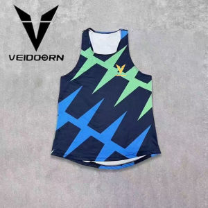Sports Student Track and Field Training Comition Clothes Suit Mens and Womens Marathon Running Loose Fishbone Vest below the Knee Shorts
