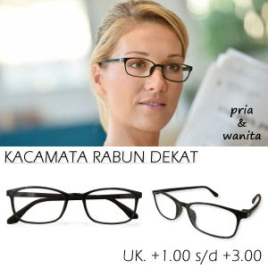 Kacamata Untuk Mata Yang Rabun Dekat Baca Tidak Jelas Ready Ukuran PLUS +1.00 sampai +4.00 Langsung Pakai Frame Kotak Ringan Tipis Awet BISA DIPAKAI PRIA WANITA