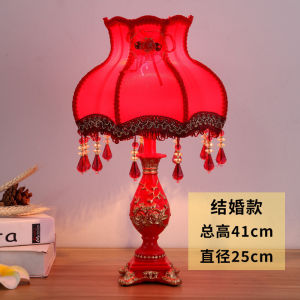 European Palace Table Lamp for Wedding Room Princess Style Bedside Lamp Plug & Play E27 Bulb Included Romantic Rustic Décor Perfect Wedding Gift