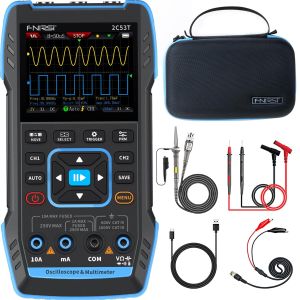 FNIRSI 2C53T Handheld 3-in-1 Upgraded Oscilloscope Multimeter Generator 50MHz Bandwidth 250MS/s  20000 Counts DDS Generator