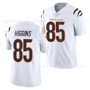 NFL เสื้อแข่งรักบี้เสือ85สีดำ bengals TEE higgins JERSEY