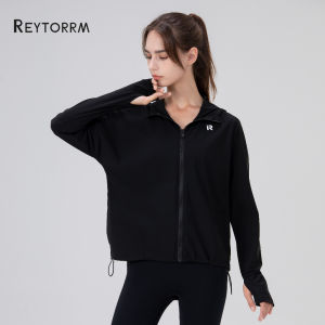 Reytorrm Jaket Olahraga Wanita Lengan Panjang Untuk Outdoor Sun Protection Yoga Mantel Olahraga Wanita UPF50+（WT006)