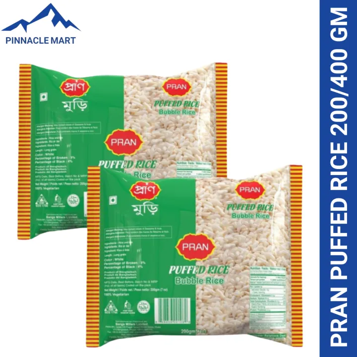 PRAN PUFFED RICE 200/400 GM rice | Lazada