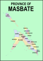 Masbate Province Map Waterproof A4 Laminated Chart. 