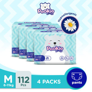 POOKIO Pants Popok Bayi Anak Diaper Celana M28 (4 Bag)