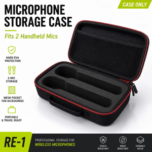 RAYHAYES Microphone Storage Box Protection Waterproof Handbag EVA Travel Bag
