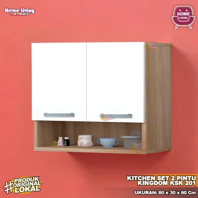 Kitchen Set Atas Kingdom KSK 301 Kitchen Set 2 Pintu dengan Rak Serbaguna Kitchen Set Rak Dapur
