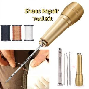 MOONGLADE 9 pcs/set Nylon Thread Leather Sewing Kit DIY Craft Straight Hook Punch Stitching s Multi Functional 50 m Shoe Repair Line Hand Quilting s Shoes Punching