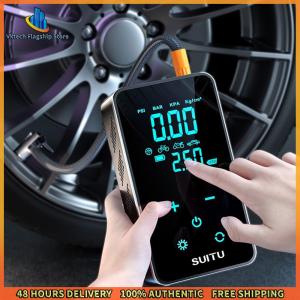 Vktech Electric Tire Inflator 1800mAh Compact Pump for Car and Motorcycle Tires with Auto Shut-Off Function