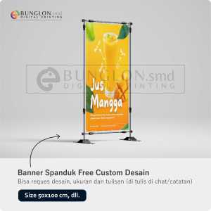 PRINT CETAK SPANDUK BANNER JUS MANGGA CUSTOM DESAIN