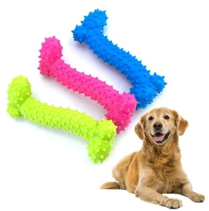IQONICA Durable Curved Bone Toy for Dogs – Thorn Texture for Training Chewing & Oral Care