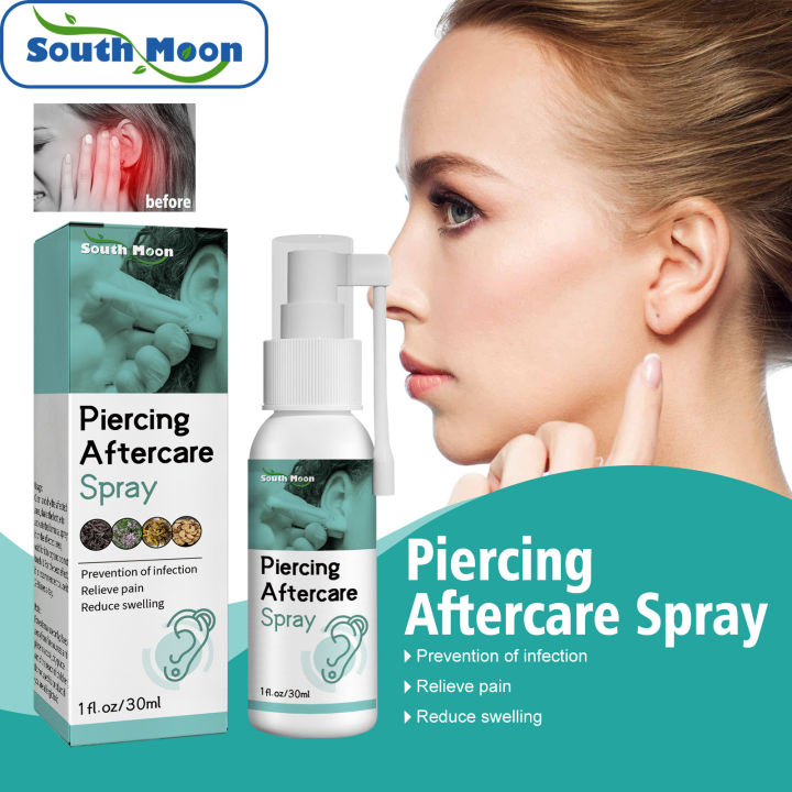 South Moon Piercing Aftercare Spray Earrings Hole Cleaner for Nose