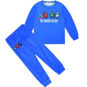 {Sweet Baby} Among us kids boy pajamas children cartoon pyjamas sleepwear for height 120-170cm
